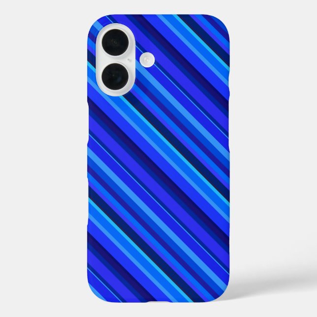 Blue diagonal stripes Case-Mate iPhone case (Back)