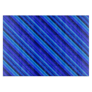 Blue diagonal stripes cutting board