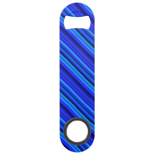 Blue diagonal stripes speed bottle opener