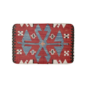 Blue Diamond Arrow Konya II Red Cowboy  Bath Mat