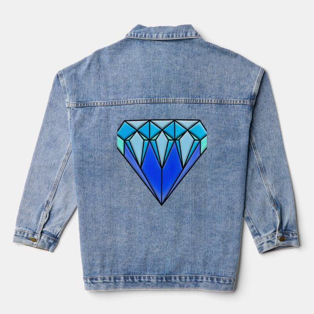 Blue, diamond 💎 denim, jacket 🧥 (Back)