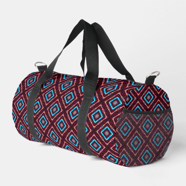 Blue Diamond Duffle Bag (Right Corner)