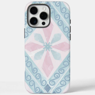 Blue Diamond Geometric Pattern iPhone 16 Pro Max Case