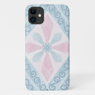 Blue Diamond Geometric Pattern iPhone 11 Case