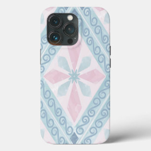 Blue Diamond Geometric Pattern iPhone 13 Pro Case