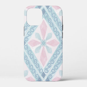 Blue Diamond Geometric Pattern iPhone 12 Mini Case