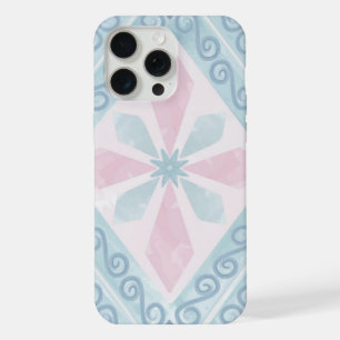 Blue Diamond Geometric Pattern iPhone 15 Pro Max Case