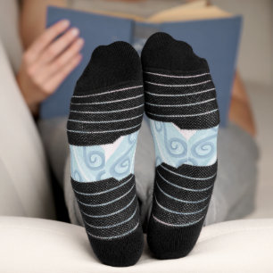 Blue Diamond Geometric Pattern Socks