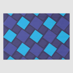 Blue Diamond Geometric Pattern  Tissue Paper