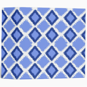 Blue Diamond Ikat Pattern Binder