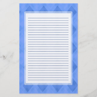 Blue Diamond Lined Stationery