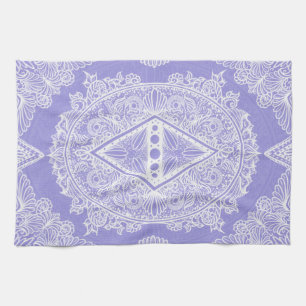 Blue Diamond Mandala Kitchen Towel
