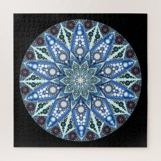 Blue Diamond Mandala Puzzle