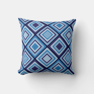 Blue Diamond Mod PatternThrow Pillow