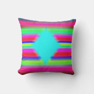 Blue diamond outdoor pillow