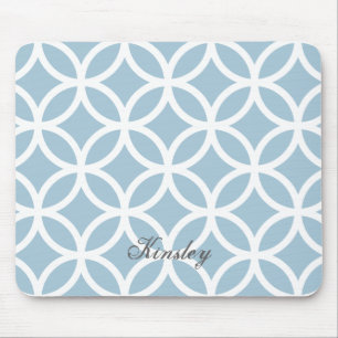 Blue Diamond Pattern Personalized Mousepad