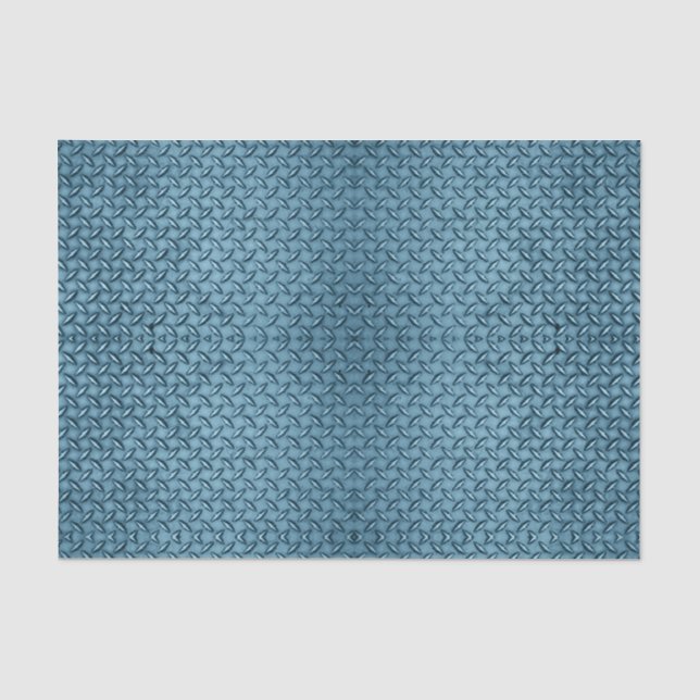 Blue Diamond Plate  Tissue Paper (Front)