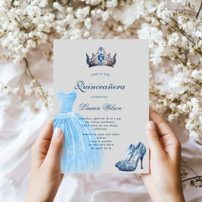 Blue Diamond Queen Exclusive Quinceañera Invitation (Creator Uploaded)
