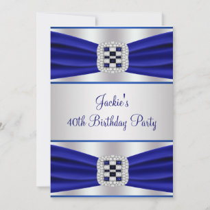 Blue Diamond Sapphire 40e anniversaire Invitation