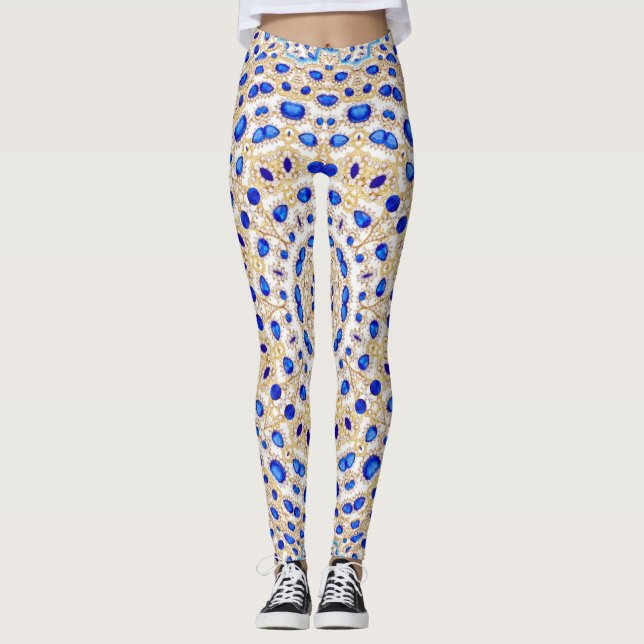Blue Diamonds Leggings (Front)