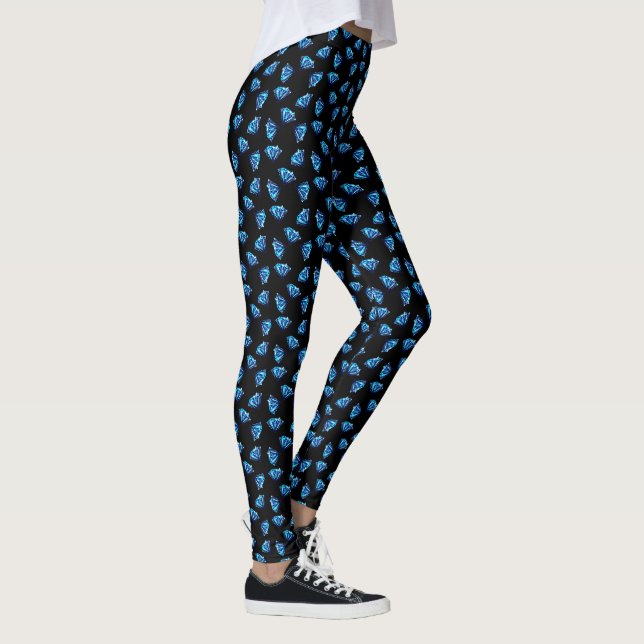 Blue Diamonds   Leggings (Right)