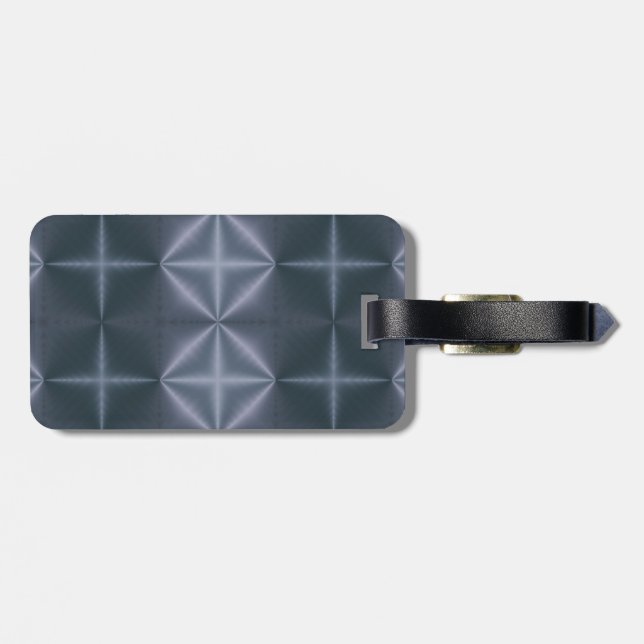 Blue Diamonds Luggage Tag (Back Horizontal)