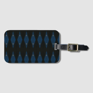 blue diamonds luggage tag