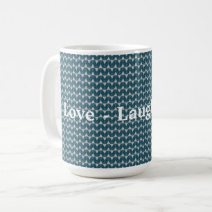 Blue diamonds pattern coffee mug