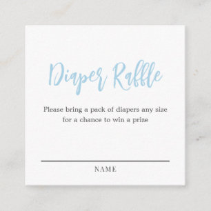 Blue Diaper Raffle Ticket Enclosure Card