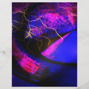 Blue Digital Abstract Art Flyer