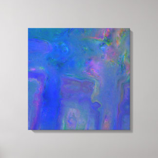 Blue Digital Abstract Canvas Wrap Print