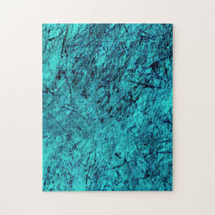 Blue digital art with many mixed/labyrinthic lines jigsaw puzzle
