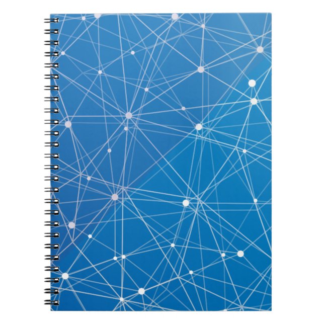 Blue digital network notebook (Front)
