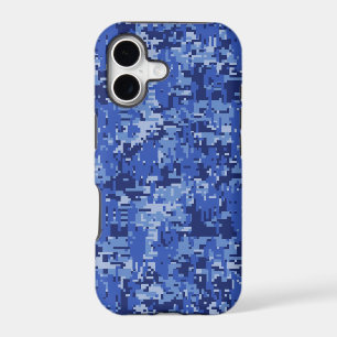 Blue Digital Pixels Camouflage Decor Texture