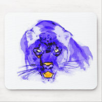 Blue Digital Pop Art Jaguar