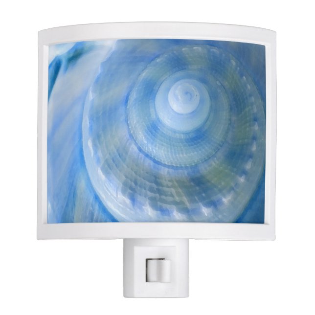 Blue Digital Seashell Bathroom Set Nightlight Night Lites (Front)