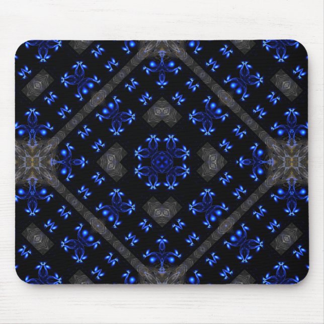 Blue Dimensions Pattern Mousepad (Front)