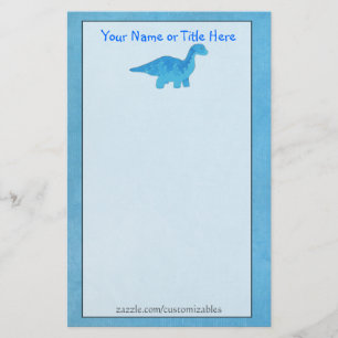 Blue Dino Stationery