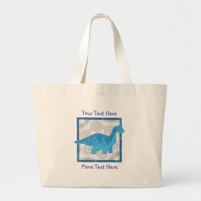 Blue Dino Tote (Front)