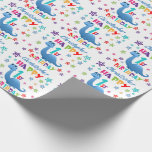Blue Dinosaur 1st Birthday Wrapping Paper<br><div class="desc">A special 1st birthday gift wrap! This bright fun first birthday wrapping paper features a blue dinosaur, some pretty stars and colourful text. A cute design for someone who will be one year old. Add the 1st birthday child's name to the gift wrap to customize it for the special boy...</div>