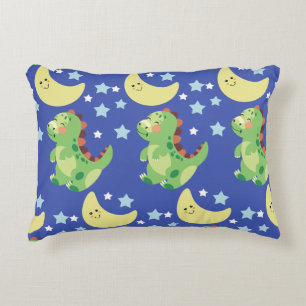 Blue Dinosaur Accent Pillow