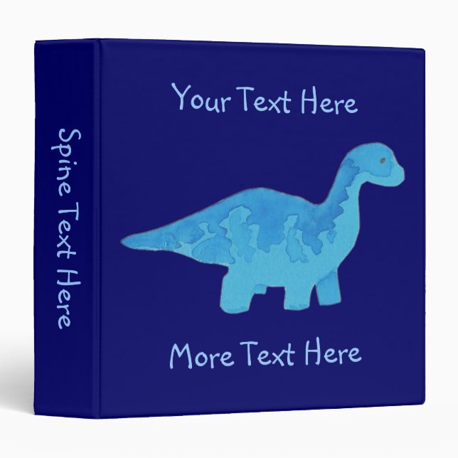 Blue Dinosaur Binder (Front/Spine)