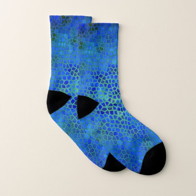 Blue Dinosaur Hide Socks (Pair)