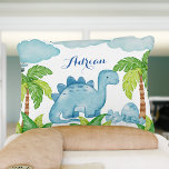 Blue dinosaur personalised baby name pillow<br><div class="desc">Blue dinosaur personalised baby name pillow,  a lovely custom gifts for a baby boy</div>