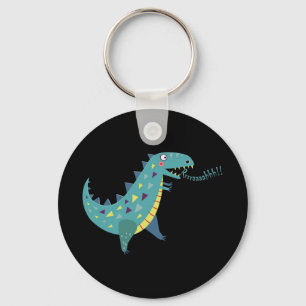 Blue Dinosaur T Rex Ba  Keychain