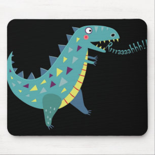 Blue Dinosaur T Rex Ba Mouse Pad