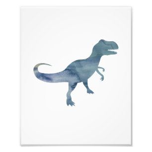 Blue Dinosaur Trex  Photo Print