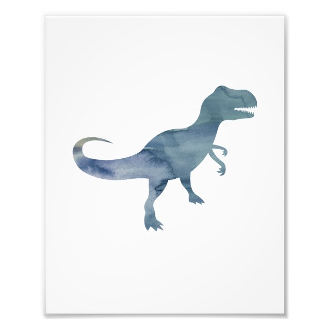 Blue Dinosaur Trex  Photo Print (Front)
