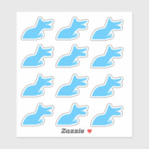 Blue Dinosaur Tyrannosaur Custom-Cut Vinyl Sticker