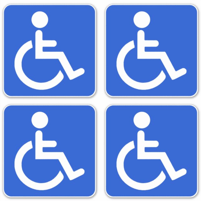 Blue disabled symbol (Front)